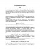 Fisiología del Dolor.