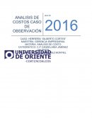 ANALISIS DE COSTOS CASO DE OBSERVACIÓN