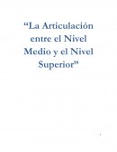 La articulación entre el nivel medio y el nivel superior