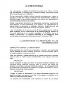 LA CREATIVIDAD Y LA INNOVACIÓN EN LAS ORGANIZACIONES.