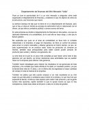 Departamento de finanzas del Mini Mercado “Velia”