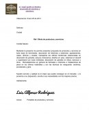 Ref: Oferta de productos y servicios