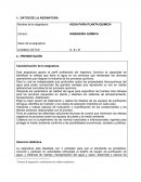 Agua para planta quimica