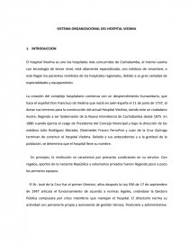 SISTEMA ORGANIZACIONAL DEL HOSPITAL VIEDMA. Página 1