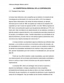 LA COMPETENCIA ESENCIAL DE LA CORPORACIÓN (RESEÑA)