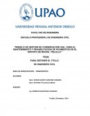 Modelo de gestion de conservacion vial