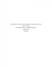 Análisis Macro y Micro económico basándose en las cinco fuerzas de Porter. FUNDAMENTOS DE LA ADMINISTRACION. Página 1