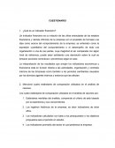 Cuestionario. ¿Qué es un indicador financiero?