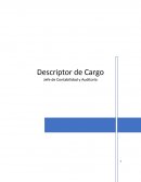 Descriptor de Cargo. Jefe de Contabilidad y Auditoría
