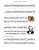 Ensayo sobre la ecología.