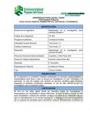 PLAN DE LA ASIGNATURA metodologia de la investigacion para las ciencias sociales