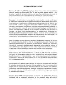 Historia sistemas de control. Página 1