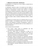 Método de conservación: esterilización