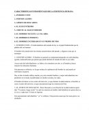CARACTERISTICAS FUNDAMENTALES DE LA EXISTENCIA HUMANA