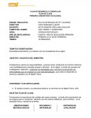 PLAN DE DESARROLLO CURRICULAR CIENCIAS NATURALES .