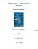Ensayo literario "Game of Thrones"