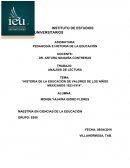 Historia de la educación de valores de los niños mexicanos 1823-1914