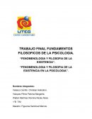 Fenomenología y la fenomenología de la existencia.