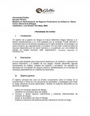 Maestría en Administración de Negocios Financieros con énfasis en Banca