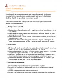 ESTILOS DE APRENDIZAJE. Página 1