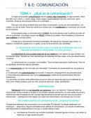 T & E: COMUNICACIÓN¿Qué es la comunicación?