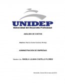Análisis de Costos ADMINISTRACIÓN DE EMPRESAS.