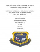 ESTRATEGIA NACIONAL 11+5 ACCIONES PARA INTEGRAR UNA COMUNIDAD DE LECTORES Y ESCRITORES,