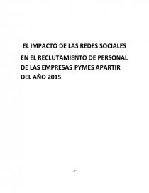IMPACTO DE LAS REDES SOCIALES.. Página 1