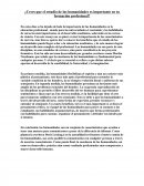 ¿Crees que el estudio de las humanidades es importante en tu formación profesional?