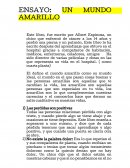 ENSAYO: UN MUNDO AMARILLO