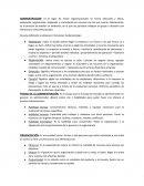 Es el logro de metas organizacionales en forma adecuada y eficaz, planeando, organizando, dirigiendo y controlando los recursos con los que cuento. Básicamente, es el proceso de diseñar un ambiente, en el que las personas trabajen en grupo y alcancen co