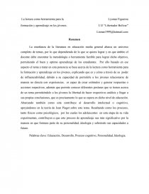 Lectura como herramienta para la formación y aprendizaje. Página 1