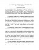 LA INVESTIGACION FORMATIVA PARA EL DESARROLLO DEL PENSAMIENTO CRÍTICO.