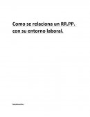 Como se relaciona un RR.PP. con su entorno laboral.
