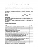 Cuestionario de Conductas Antisociales - Delictivas (A-D).