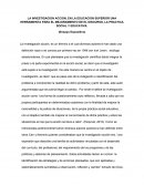 LA INVESTIGACION ACCION, EN LA EDUCACION SUPERIOR