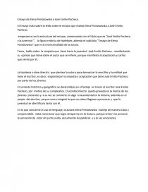Ensayo de Elena Poniatowska a José Emilio Pacheco.. Página 1