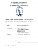 NIVEL DE SATISFACCIÓN DEL CLIENTE DE LA CAFETERÍA UPAO SEGÚN LA CALIDAD DE LOS SERVICIOS PRESTADOS EN EL PERIODO 2015.