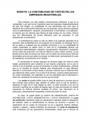 ENSAYO: LA CONTABILIDAD DE COSTOS EN LAS EMPRESAS INDUSTRIALES.