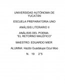 Análisis del poema: “El retorno maléfico”