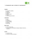 LA ORGANIZACIÓN COMO UN SISTEMA DE TRANSFORMACION.