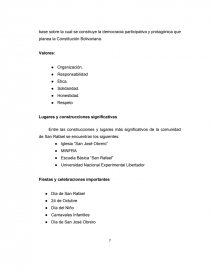 LINEAMIENTOS PARA LA VENTA Y DISTRIBUCION DE ALIMENTOS EN EL CONSEJO COMUNAL SAN RAFAEL DEL MUNICIPIO INDEPENDENCIA ESTADO YARACUY. AÑO 2016. Página 7