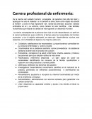 Carrera profesional de enfermería.