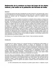 TRADUCCION ARTICULO ESTIMACION ESTATURA HUESOS AGUILERA GONZALEZ JORGE ALBERTO.. Página 1