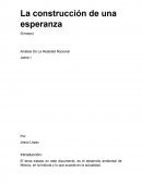 La construcción de una esperanza.