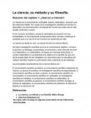 La ciencia, su método y su filosofía.
