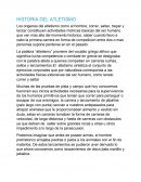 Historia del atletismo.