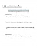 TALLER 6: REACTIVO LÍMITE Y EN EXCESO. RENDIMIENTO