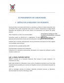 EL PENSAMIENTO DE CARLOS MARX