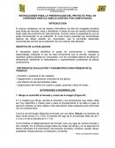 INSTRUCCIONES PARA LA PRESENTACIÓN DEL PROYECTO FINAL DE EXPRESIÓN GRÁFICA (DIBUJO ASISTIDO POR COMPUTADOR)